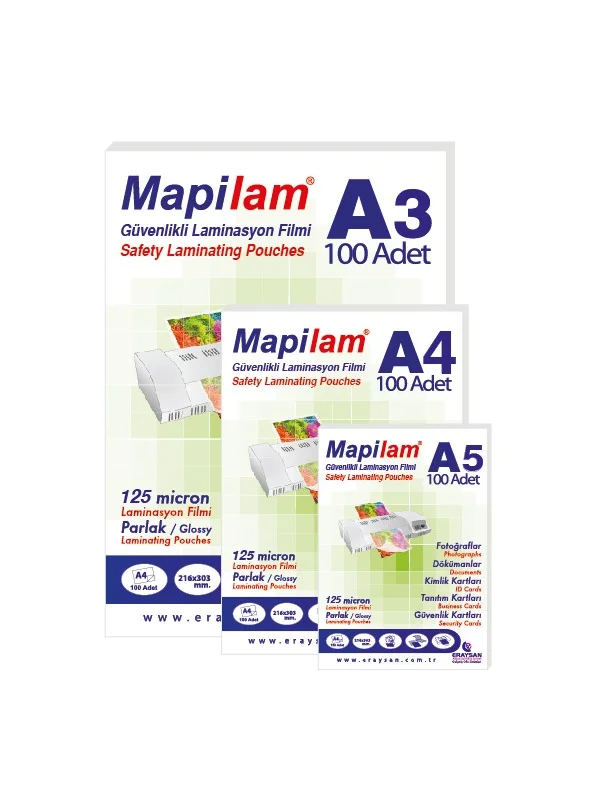 MAPi lam 250 Mic. A4 Glossy Polyester (100 Pieces)