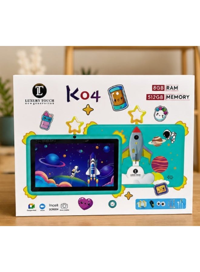Luxury Touch K04 Kids Tablet Android 15.0 7 Inch Display Octa Core 512GB Storage 8GB RAM 5000mAh WiFi Dual Camera Kids Learning Tablet Green - Image 2
