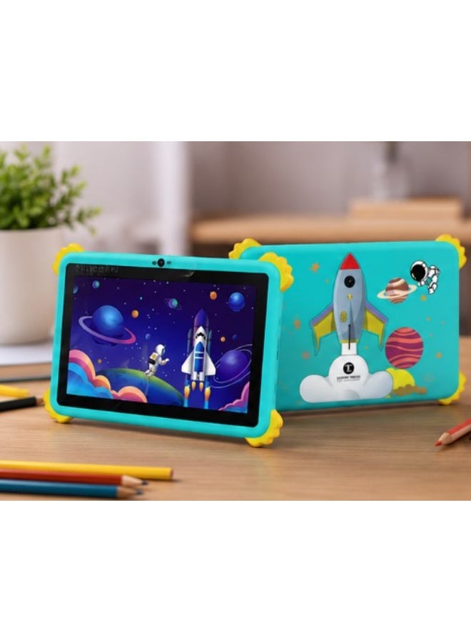 Luxury Touch K04 Kids Tablet Android 15.0 7 Inch Display Octa Core 512GB Storage 8GB RAM 5000mAh WiFi Dual Camera Kids Learning Tablet Green - Image 1