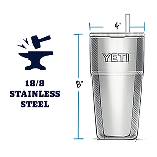 YETI Rambler 26 oz Straw Cup, Vacuum Insulated, Stainless Steel with Straw Lid, Nordic Blue - Image 2