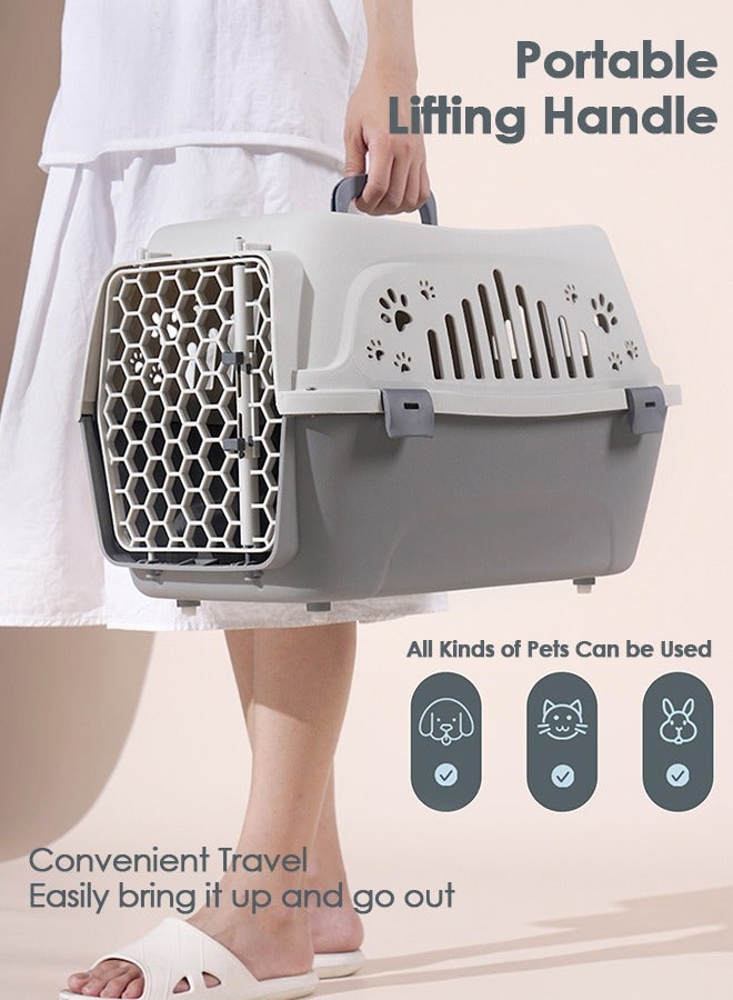 Bukela Pet Carrier Cat Cage, Hard-Sided Puppy Dog Carrier with Front Door, Easy Assembly Featuring Secure Side-Clip Construction, Travel Kennel Carrier for Quick Trips, 31cm*46cm*33cm  - Image 5