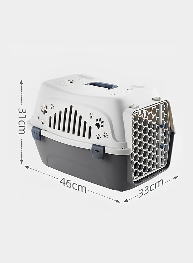 Bukela Pet Carrier Cat Cage, Hard-Sided Puppy Dog Carrier with Front Door, Easy Assembly Featuring Secure Side-Clip Construction, Travel Kennel Carrier for Quick Trips, 31cm*46cm*33cm  - Image 3