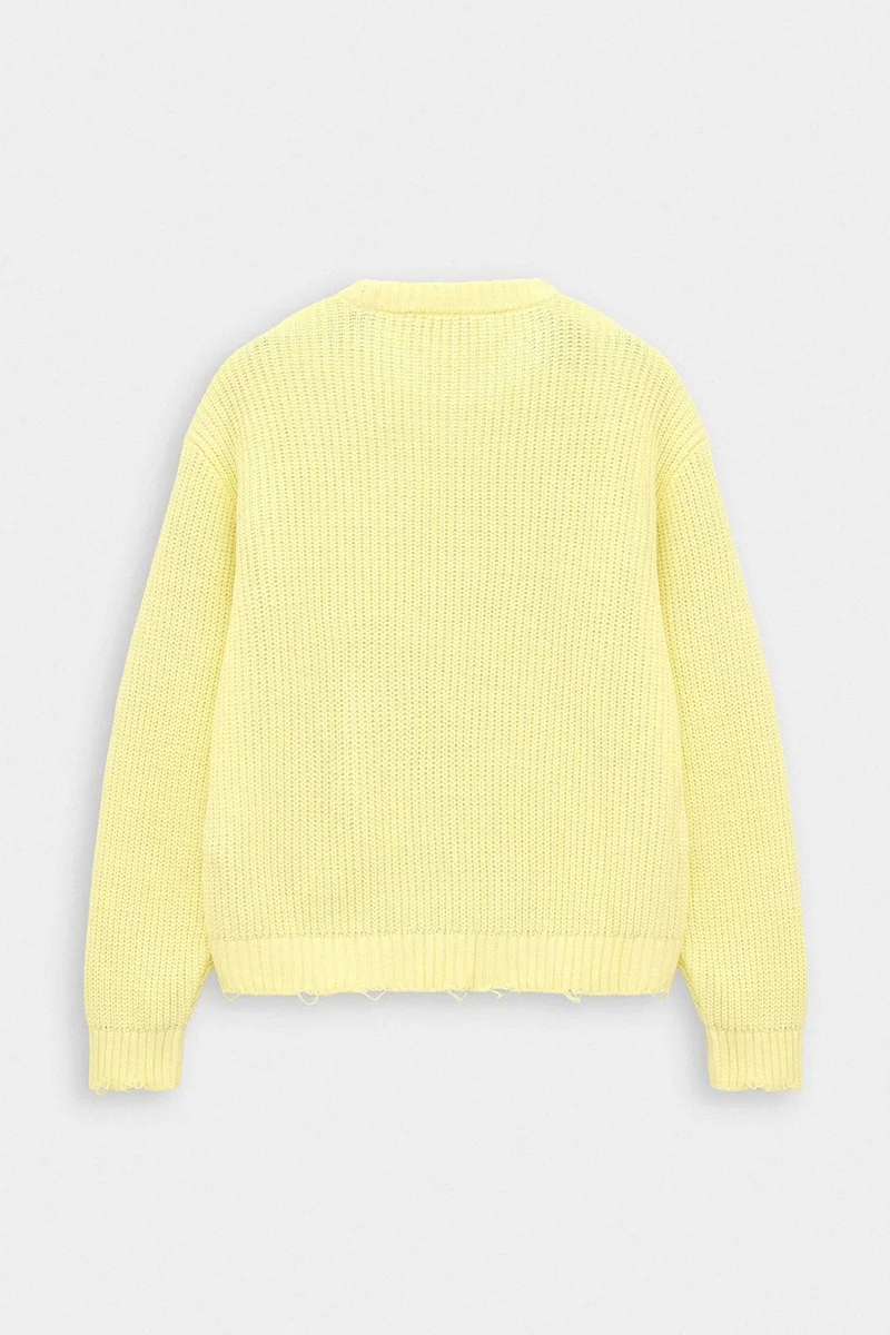 Giesto Lemon Yellow GIESTO Men's Cotton Sweater for Men | Best Price UAE
