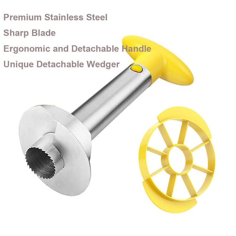 SameTech Easy Kitchen Tool Stainless Steel Fruit Pineapple Peeler Corer Slicer Cutter - Image 3
