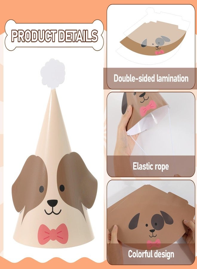 ojustbeok 24PCS Pet Dog Birthday Party Hats Cute Puppy Themed Party Cone Hats Colorful Dog Birthday Parties Decorations Costume Headwear for Cosplay Dress Up Puppy Parties Supplies - Image 3
