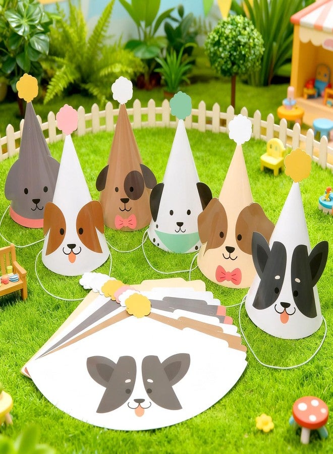 ojustbeok 24PCS Pet Dog Birthday Party Hats Cute Puppy Themed Party Cone Hats Colorful Dog Birthday Parties Decorations Costume Headwear for Cosplay Dress Up Puppy Parties Supplies - Image 5