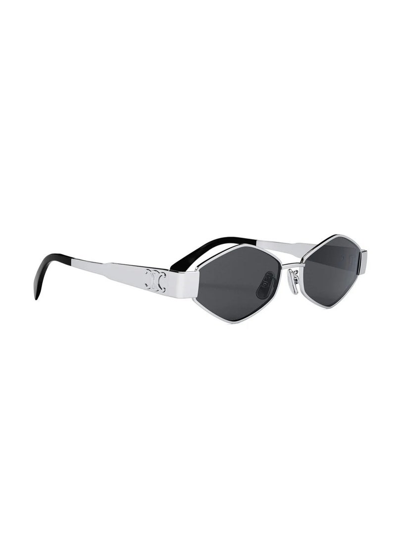 Celine Triomphe Metal Hexagonal Sunglasses CL40254U 16A(Silver) - Image 3