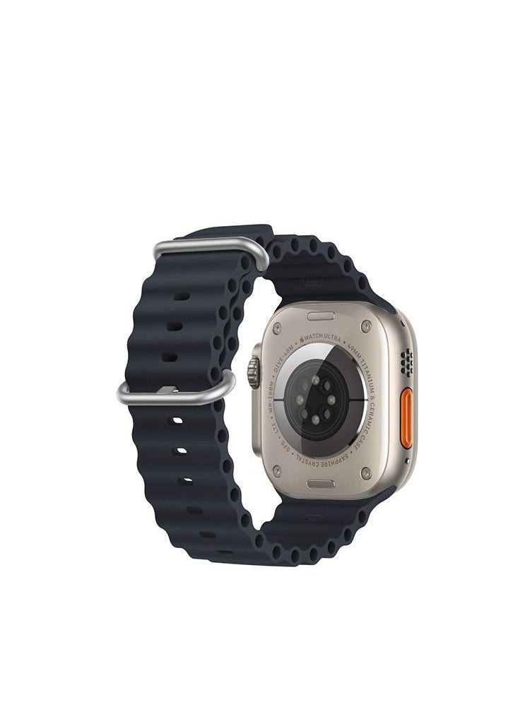 GULFLINK - Adjustable Loop Sport Fluoroelastomer Breathable Watch Band for Apple Watch 42/44/45/49mm Midnight - Image 1