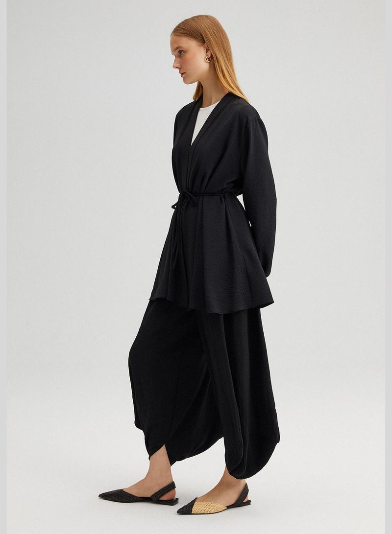 Touche كيمونو مزين بحزام - Image 3