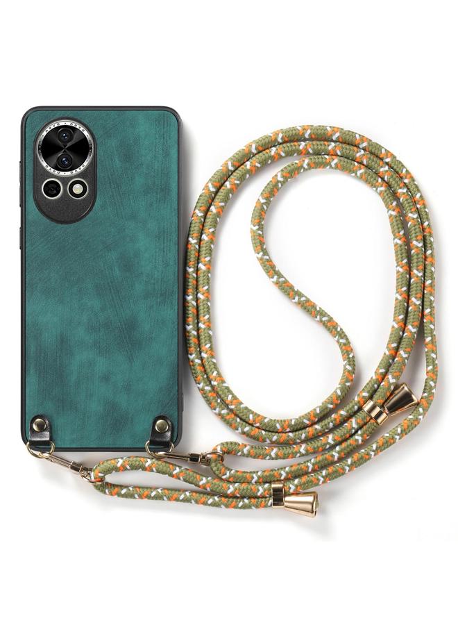 S-TOP Case For Huawei nova 10 Vintage Leather PC Back Cover Phone Case with Crossbody Strap - Image 2