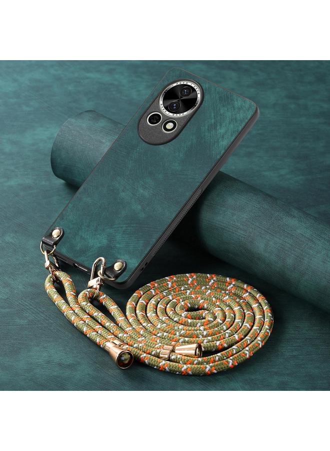 S-TOP Case For Huawei nova 10 Vintage Leather PC Back Cover Phone Case with Crossbody Strap - Image 4