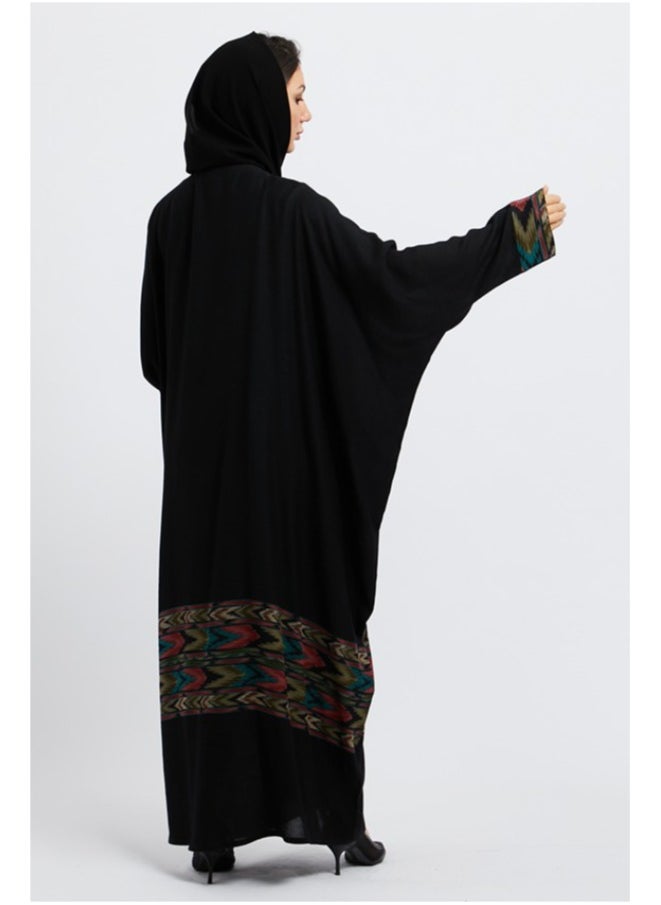 Evva Evva Luxury Saudi Abaya for Women – Elegant Open Front Modest Wear in Premium Fabric – Ideal for Ramadan, Eid, and Everyday Elegance  - Image 3