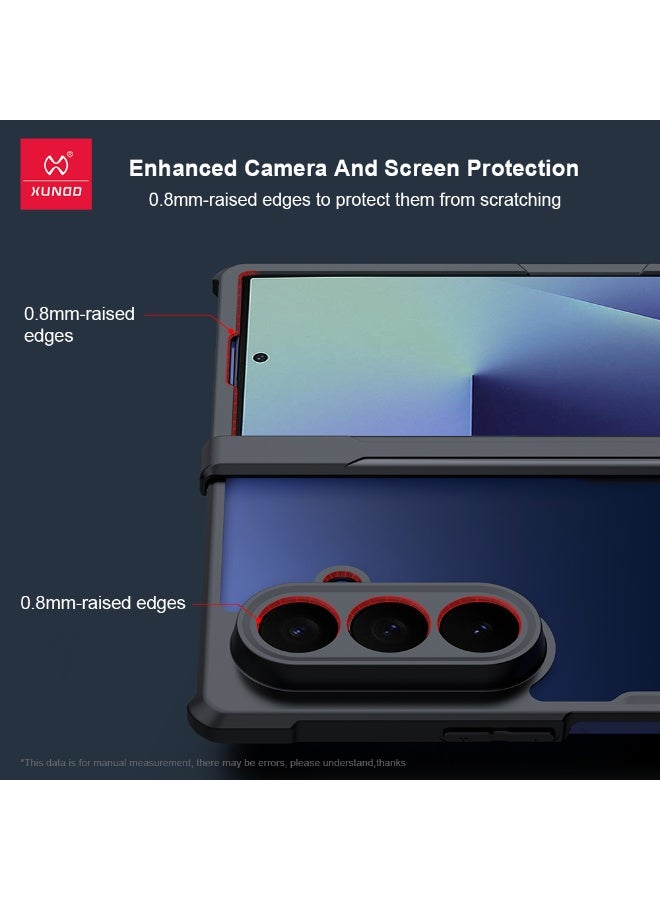 XUNDD for Samsung Galaxy Z Fold 7 Case, Built-in Screen Protector, Camera Protection, Soft TPU Cover - Image 2