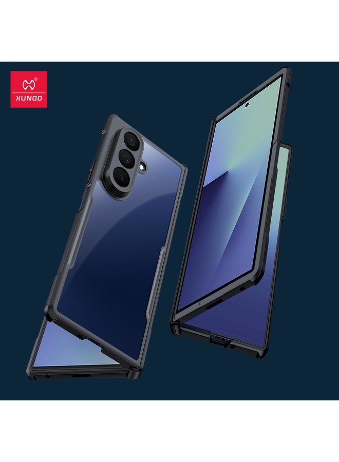 XUNDD for Samsung Galaxy Z Fold 7 Case, Built-in Screen Protector, Camera Protection, Soft TPU Cover - Image 4