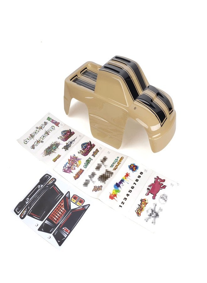 SummitLink Custom Body Compatible for 1/10 Scale RC Car or Truck (Truck not Included) (Sand Color Racing Stripes) - Image 2