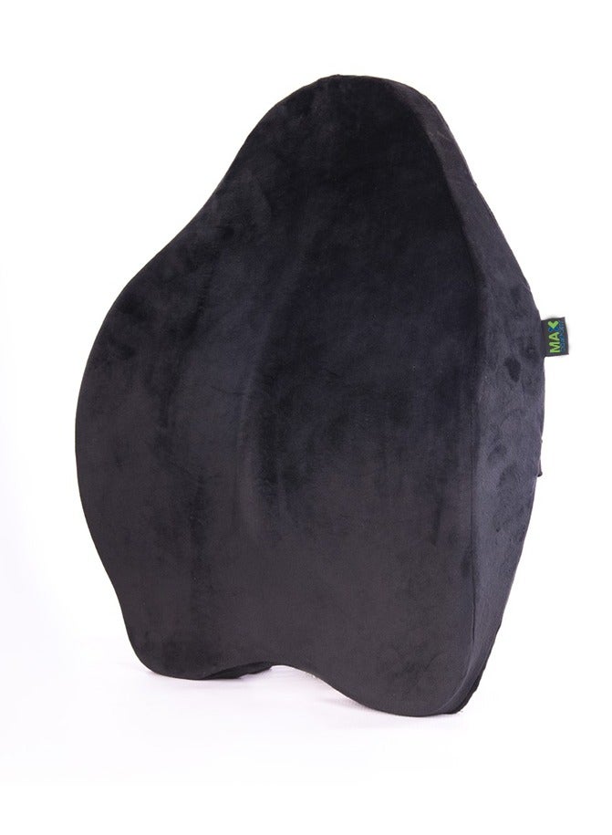 ماكس كمفورت مسند ظهر طبي كبير ميموري فوم لتخفيف الآلام السفلية للمكاتب والسيارات - أسود - Image 1