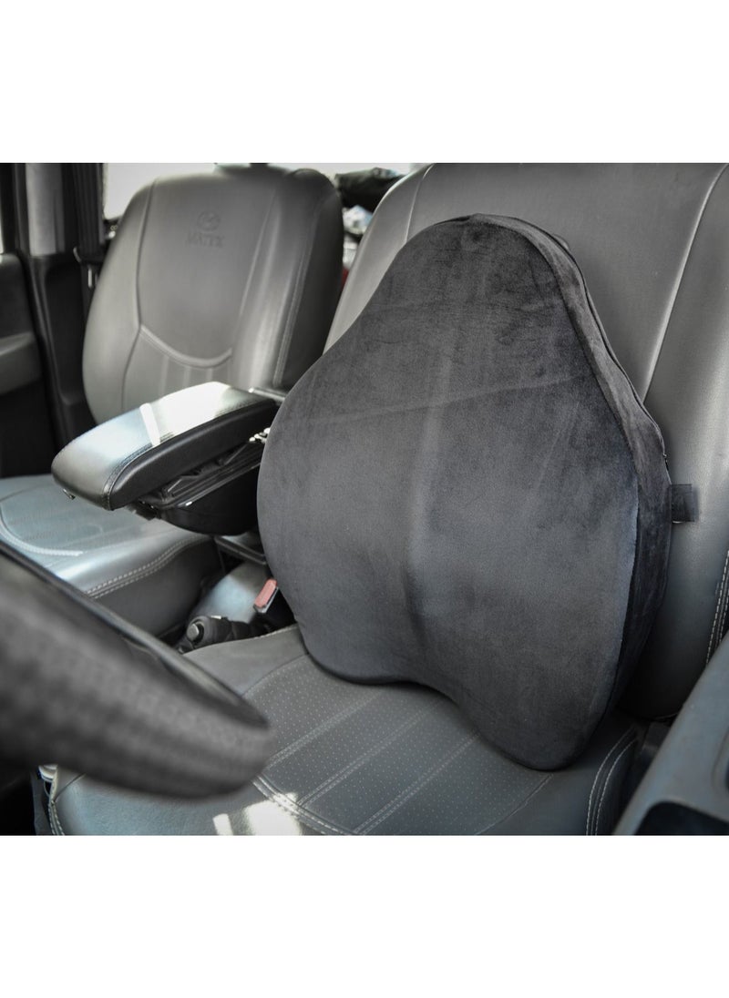 Max Comfort - Large Memory Foam Backrest for Office and Car - Black - Image 1
