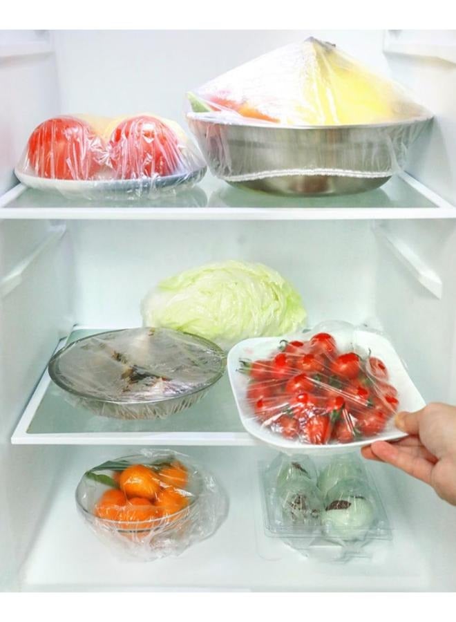 100 Pieces Fresh Keeping Bags, Plastic Sealing Bags Food Cover, Fresh Keeping Bags Food Covers, Reusable, with Elastic for Leftover And Meal Prep  - Image 5