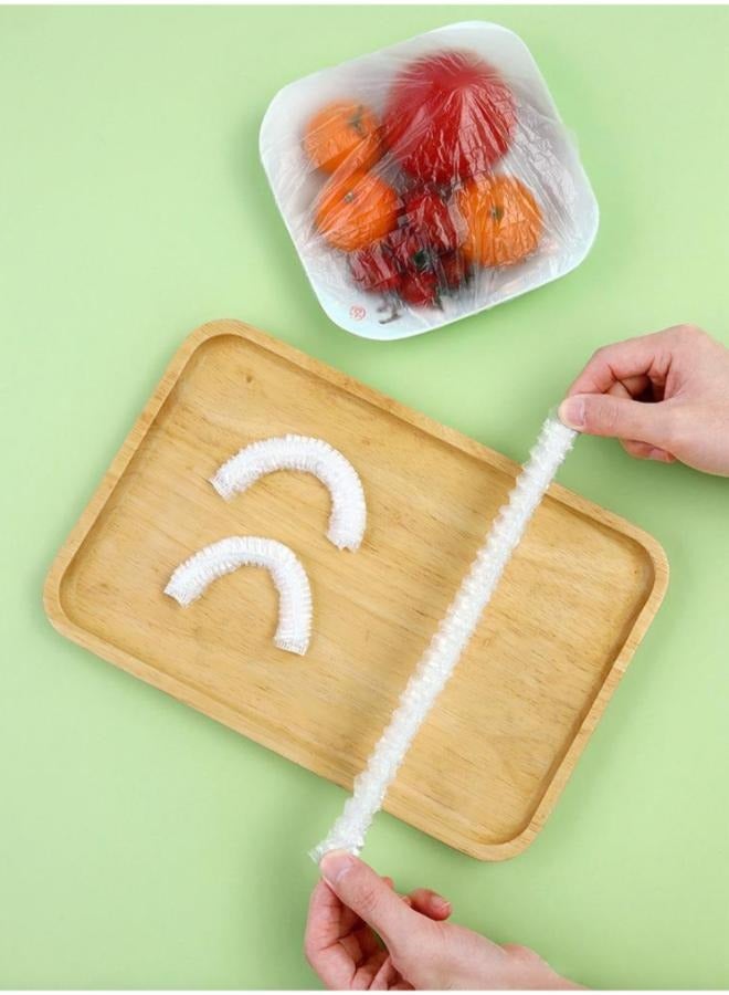 100 Pieces Fresh Keeping Bags, Plastic Sealing Bags Food Cover, Fresh Keeping Bags Food Covers, Reusable, with Elastic for Leftover And Meal Prep  - Image 2