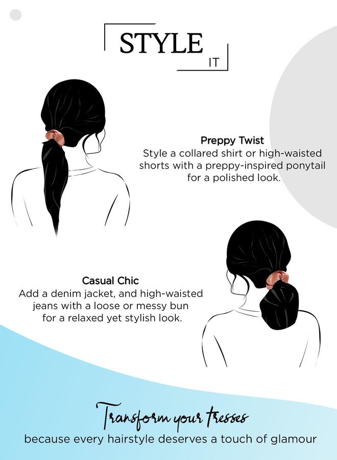 تشيميز أصفر مجموعة يلو تشايمز المكونة من 4 قطع من ربطات الشعر متعددة الألوان، وربطات شعر مطاطية، وإكسسوارات شعر للنساء (عبوة من 4 قطع) - Image 5