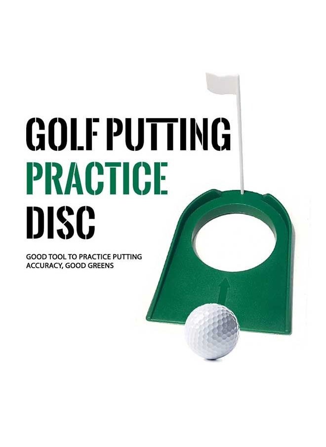Generic - 2 PCS Golf Putter Plate Green Practice Putter Plate Detachable Putter Plate Golf Indoor Putter Exerciter Golf Practice Putter Cup With Flag. (Green) - Image 1
