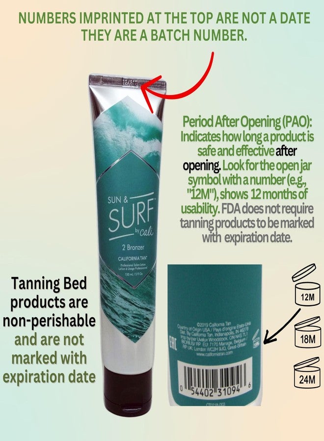 California Tan Cali Sun & Surf Step 2 Bronzer Tanning Bed Lotion, 5 ounces, Indoor or Outdoor Tanning - Image 4