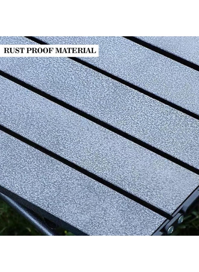 جوناريس طاولة تخييم خارجية قابلة للطي، طاولة قابلة للطي خفيفة الوزن مع سطح طاولة من الألومنيوم وحقيبة حمل، سهلة الحمل، مثالية للاستخدام في الهواء الطلق، والنزهات، والطهي، والشاطئ، والمشي لمسافات طويلة، وصيد الأسماك (95×57×50 سم) - Image 2