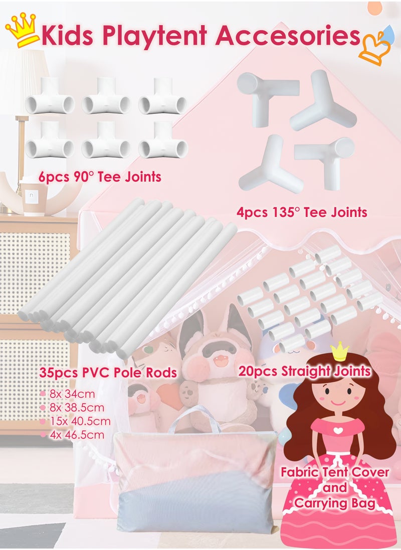 Toshionics Kids Play Tent Prince and Princess Castle Playhouse Theme Design Indoor and Outdoor Kids Playhouse Baby Toddlers Play Tent Easy to Set Up Washable Foldable Portable Activity Play Pen Reading Corner Activity Center Toys for Girls and Boys Suitable for Children Activities Birthday Party Decoration Vacation Beach Garden Camping  - Image 2