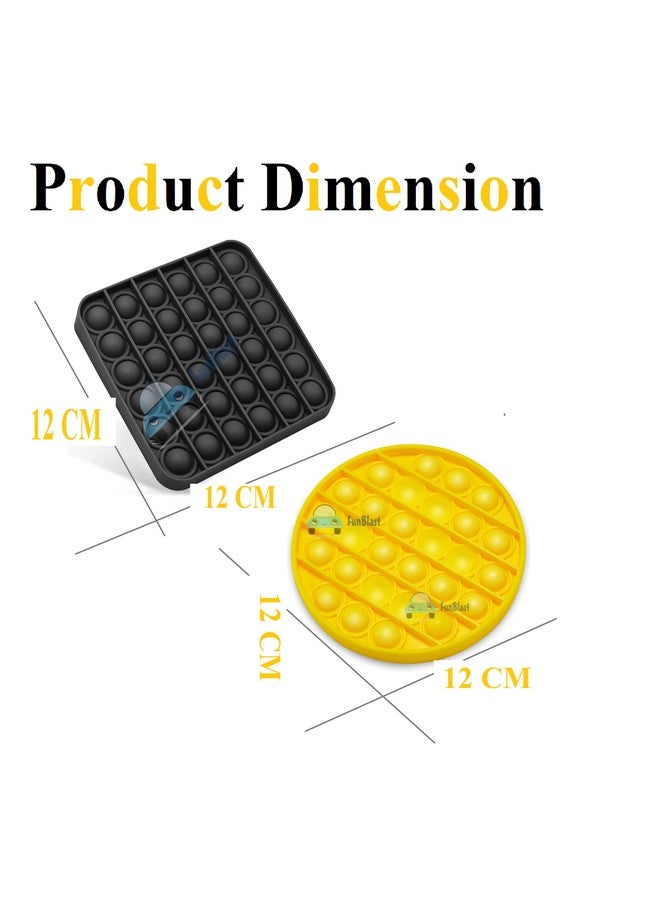 فنبلاست مجموعة FunBlast Pop it (عبوة من لعبتين Popit)، ألعاب أطفال، ألعاب فيدجيت، لعبة Pop it، لعبة Push Pop Bubble Fidget الحسية، لعبة تخفيف التوتر Fidget الحسية، هدايا مبتكرة للبنات والأولاد والأطفال (30) - Image 2