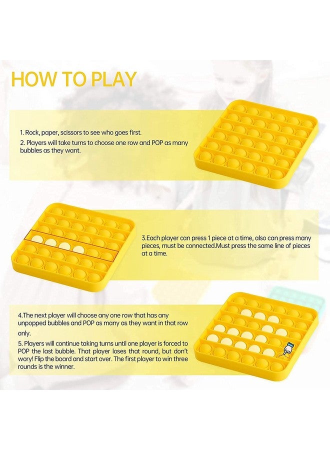 فنبلاست مجموعة FunBlast Pop it (عبوة من لعبتين Popit)، ألعاب أطفال، ألعاب فيدجيت، لعبة Pop it، لعبة Push Pop Bubble Fidget الحسية، لعبة تخفيف التوتر Fidget الحسية، هدايا مبتكرة للبنات والأولاد والأطفال (30) - Image 5