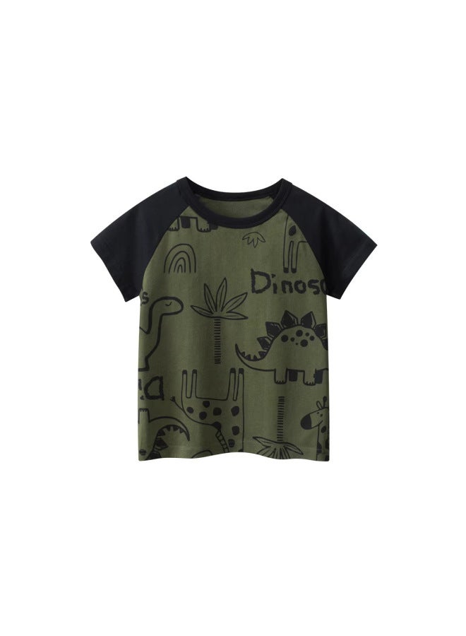 Summer New Korean Style Kidsren's Clothing, Kidsren's Clothing, Boys' Pure Cotton Short-sleeved T-shirts, Baby Boy Clothes