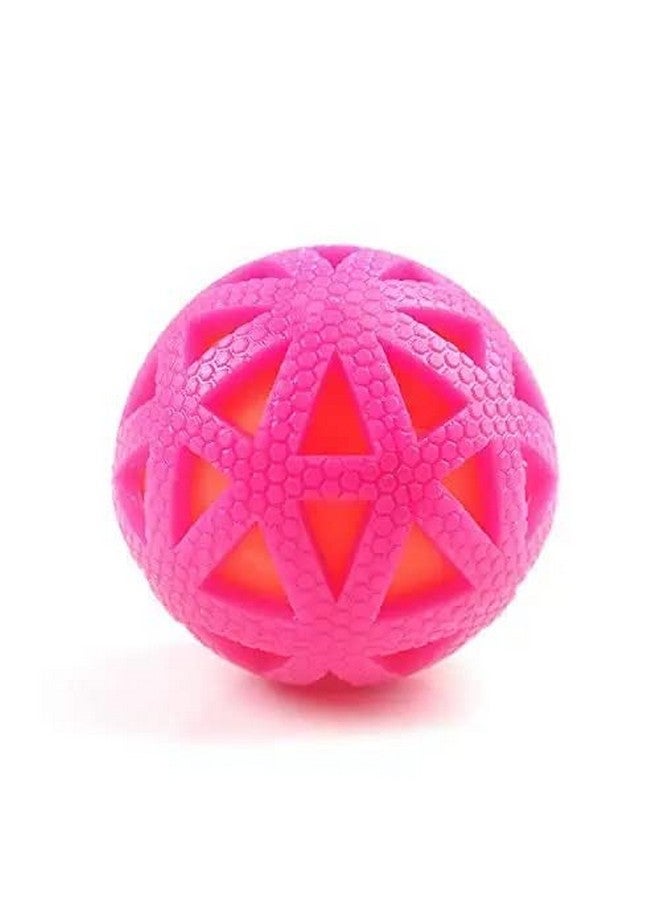 Rubber Squeaky Ball In Ball Triangle Design, Interactive Dog Toy For Small And Medium Dogs, Multicolor - Pack Of 2 - Image 3