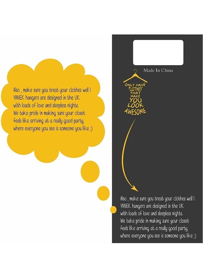 Metal Hangers For Shirt Coat Trousers Strong Anti Slip And Space Saving Rubber Coated 40 Cm Black 40cm - Image 2