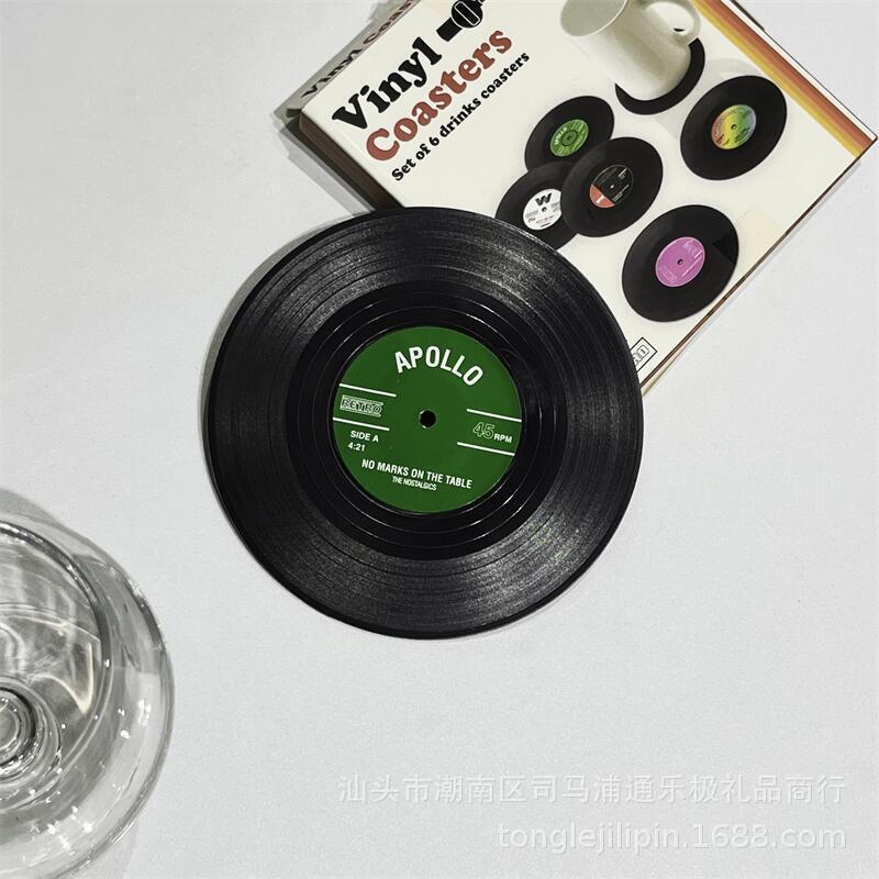 Retro Vinyl Record Drink Coasters Style four (OPP bag) 