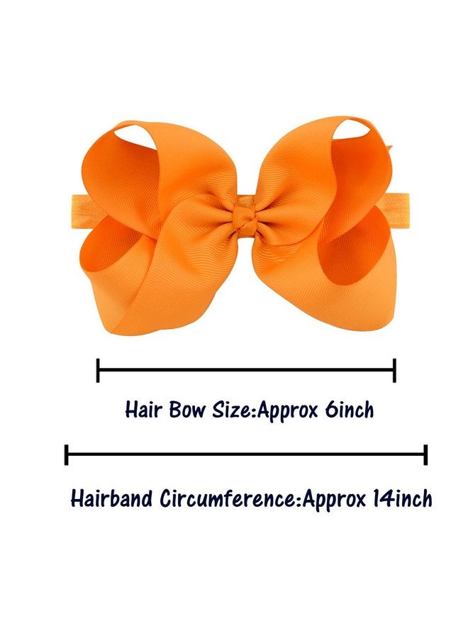 WillingTee Headbands 6 Inch 30 Colors Boutique Grosgrain Ribbon Hair Bows for Baby Girls Infants Toddler Kids Teens and Children - Image 3