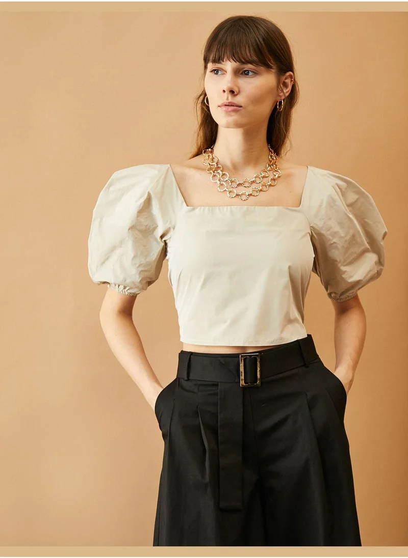 كوتون Square Neck Blose