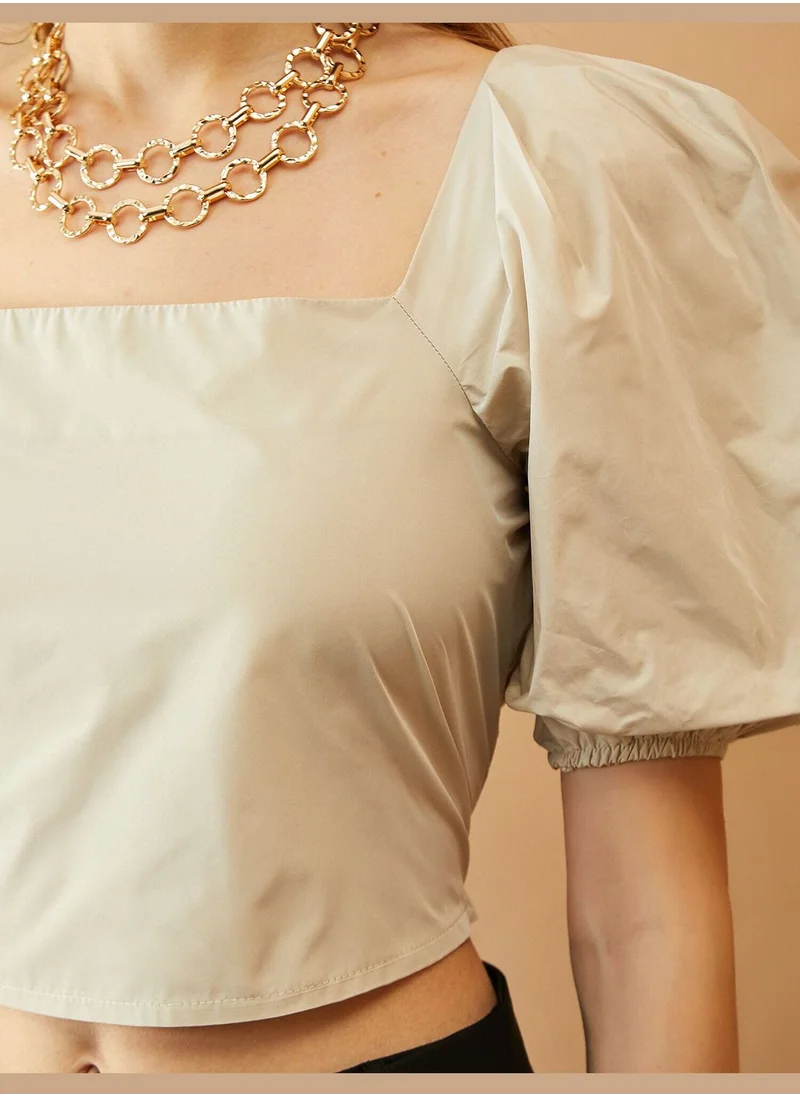 كوتون Square Neck Blose
