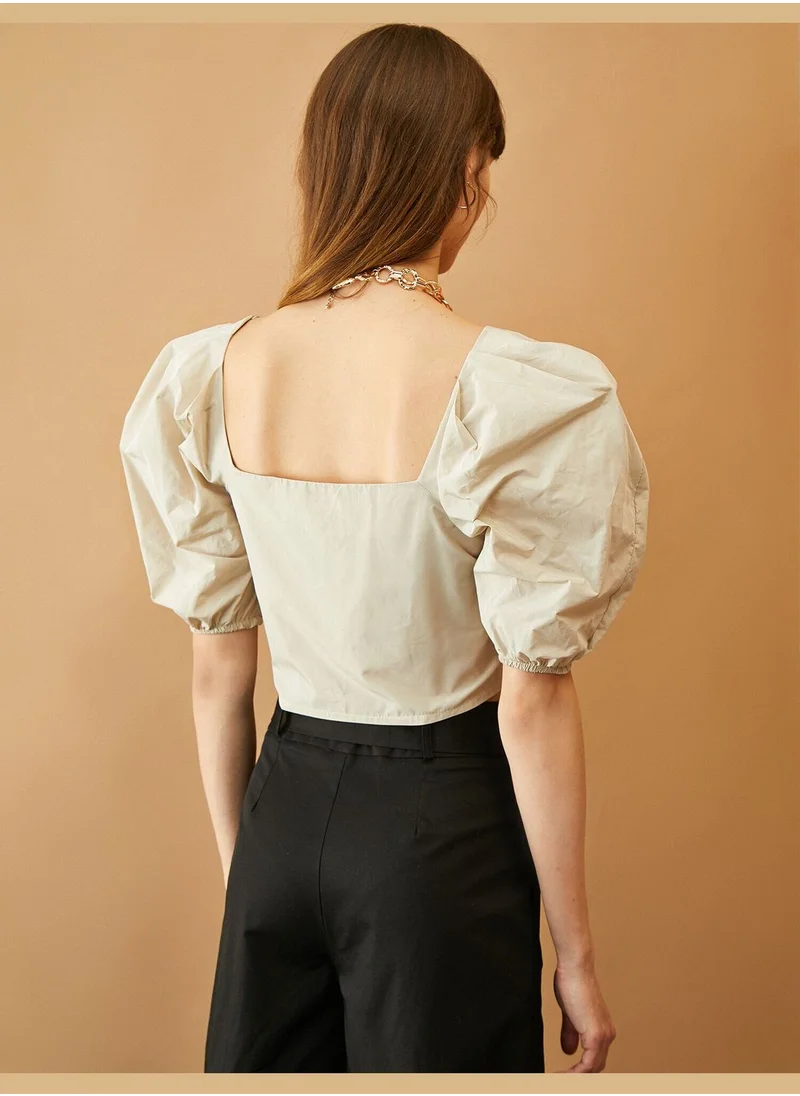 كوتون Square Neck Blose
