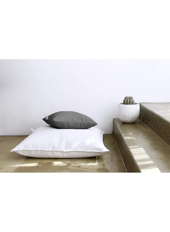 erorex Linen Square Decorative Cushion Microfiber Filler 30X30 Grey - Image 2