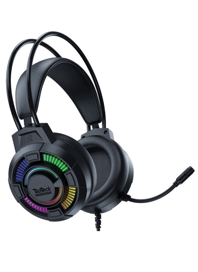 TazTeck Headphone Gaming RGB M81 Deep Base Surround USB plug & play  - Image 1