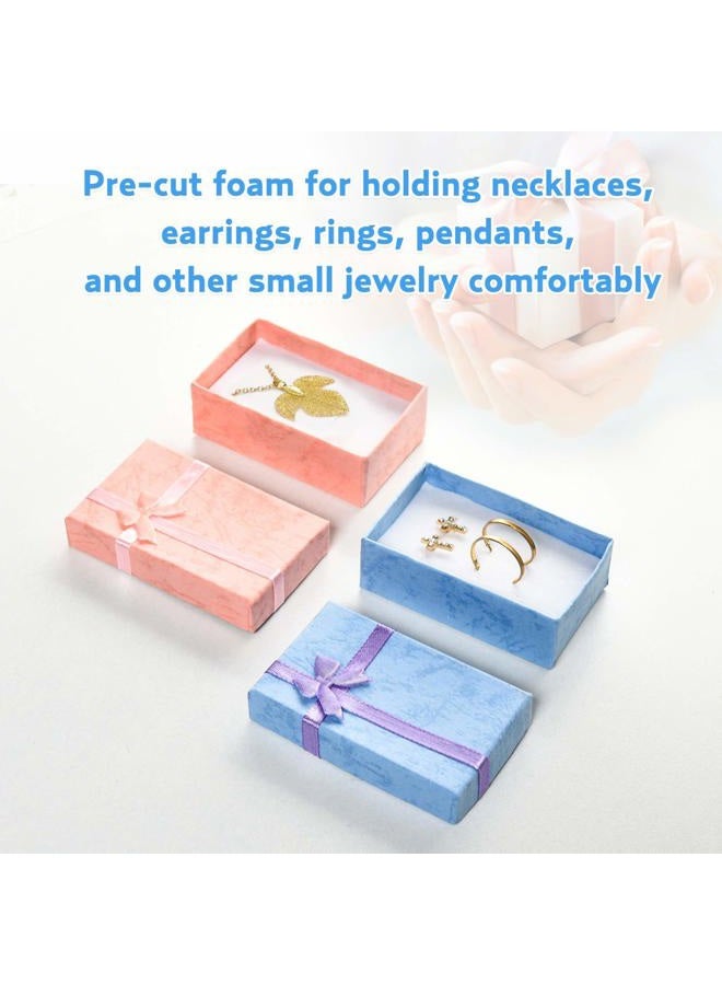 AQUEENLY 24-Piece Gifts Box Set, Jewelry Gift Boxes for Rings, Pendants, Earring, Necklaces - Cardboard Jewelry Boxes for Anniversaries, Weddings, Birthdays, Assorted Colors - 3.2 x 2.0 x 1.1 Inches - Image 2