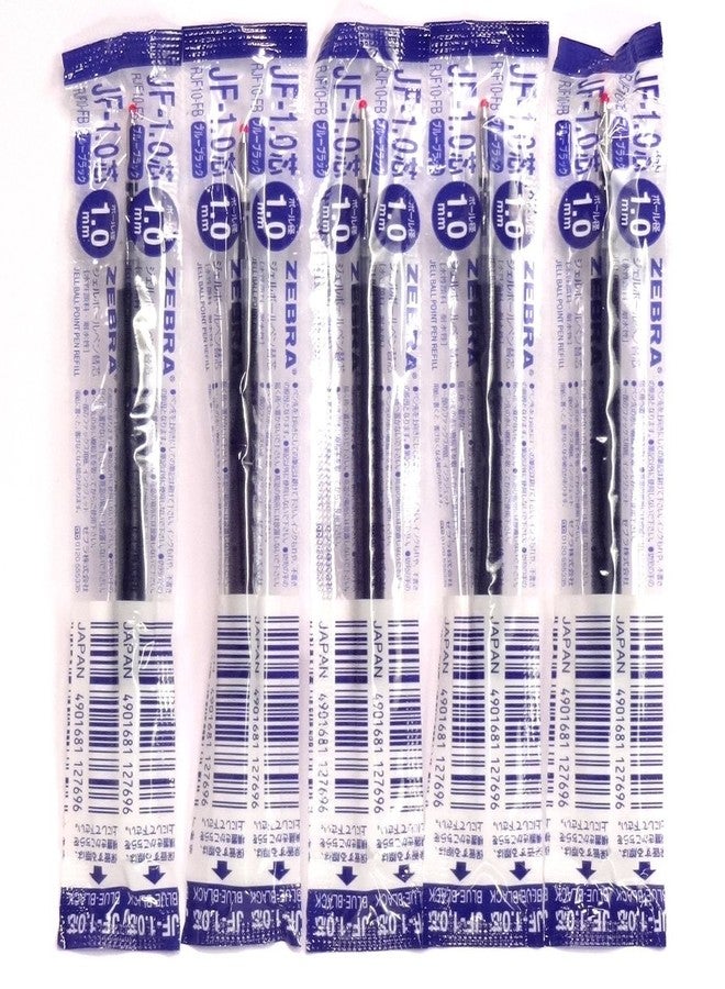 Zebra Technologies Zebra 1.0mm Blue Black Ink Refill (JF-1.0), for Zebra Sarasa Clip 1.0 Gel Ballpoint Pen(JJE15-FB), × 5 Pack/total 5 pcs (Japan Import) [Komainu-Dou Original Package] - Image 1
