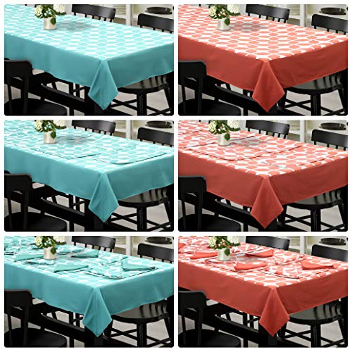 Dekor World Cotton Printed Coral Collection Square Table Cover (Pack of 1) 150x150 cm / 60x60 Inches for 4 Seater Dining Table - Image 4