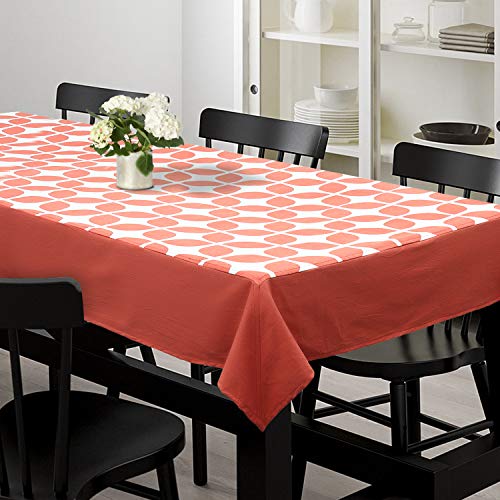 Dekor World Cotton Printed Coral Collection Square Table Cover (Pack of 1) 150x150 cm / 60x60 Inches for 4 Seater Dining Table - Image 1