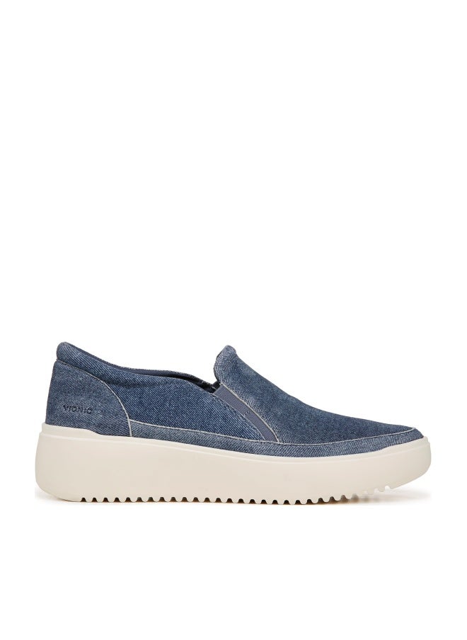 Vionic Womens Kearny Sneaker Denim Blue Suede 8 M - Image 1