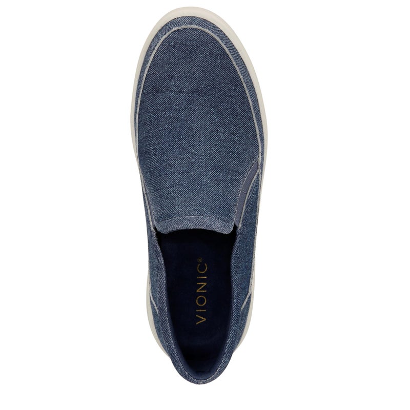 Vionic Womens Kearny Sneaker Denim Blue Suede 8 M - Image 5