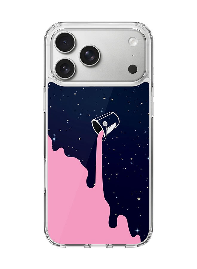 Stylizedd Classic Clear MagSafe Case for iPhone 17 Pro Max , Hybrid Soft Case Flexible Edges Anti Drop TPU PC Gel Thin Transparent Cover [ Designed for iPhone 17 Pro Max ] - Berry Milky Way