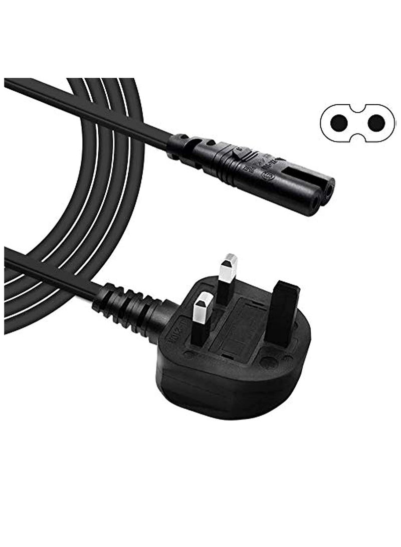 2 Prong Power Cable Cord for HP Envy/OfficeJet, Canon Pixma/Maxify, E pson, Brother, Dymo Label Writer Printer, Sony PlayStation 2/3/4 (PS2/PS3/PS4), Xbox One X, Xbox 1s - Image 3
