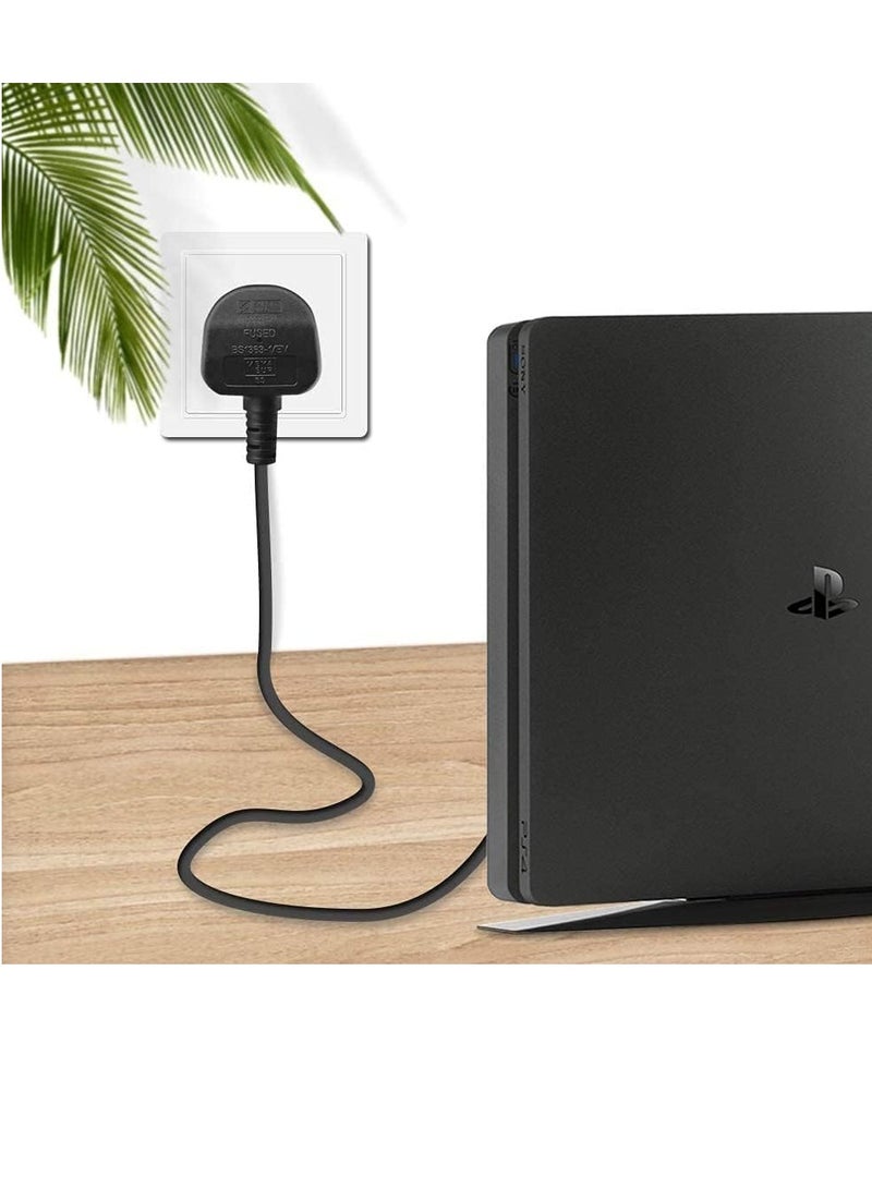 2 Prong Power Cable Cord for HP Envy/OfficeJet, Canon Pixma/Maxify, E pson, Brother, Dymo Label Writer Printer, Sony PlayStation 2/3/4 (PS2/PS3/PS4), Xbox One X, Xbox 1s - Image 2