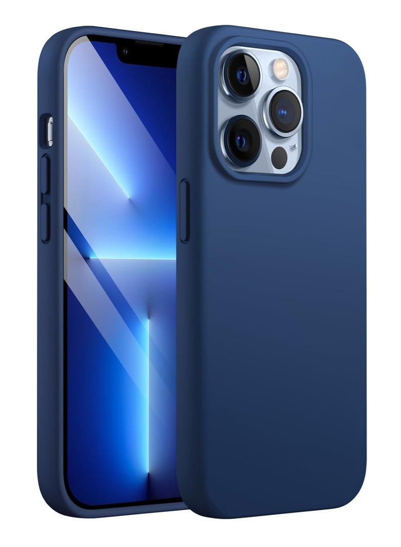 ليدين جراب سيليكون لهاتف iPhone 13 Pro Max مقاس 6.7 بوصة، جراب حماية كامل الجسم بملمس حريري ناعم، غطاء مقاوم للصدمات مع بطانة من الألياف الدقيقة - Image 1